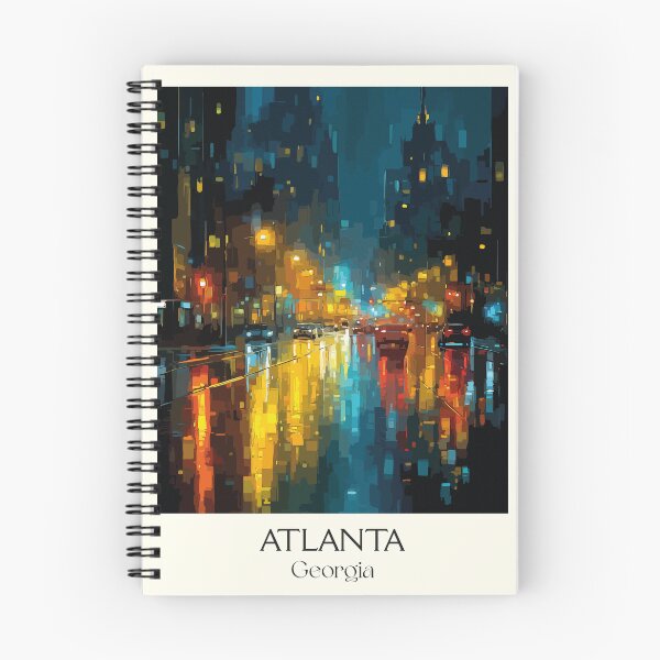 Item preview, Atlanta Georgia Cityscape Night Art Print designed and sold by TuncGK.
