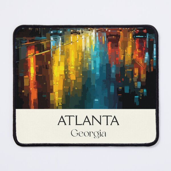 Item preview, Atlanta Georgia Cityscape Night Art Print designed and sold by TuncGK.