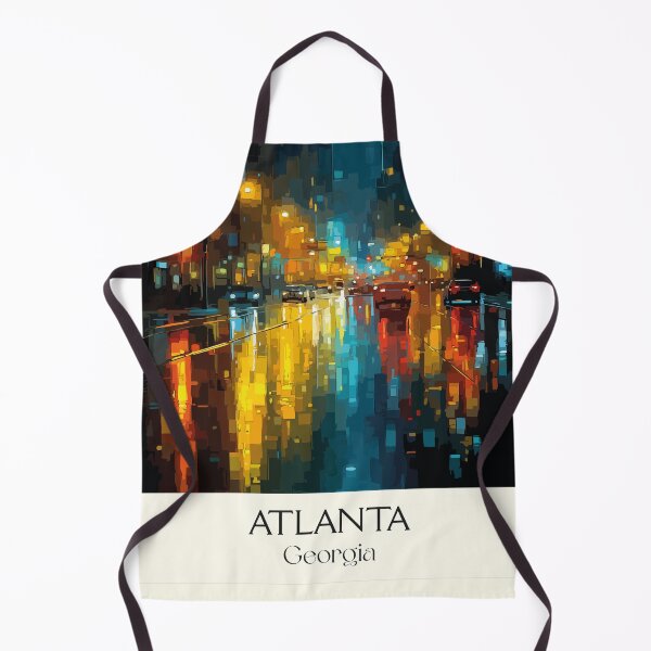 Item preview, Atlanta Georgia Cityscape Night Art Print designed and sold by TuncGK.