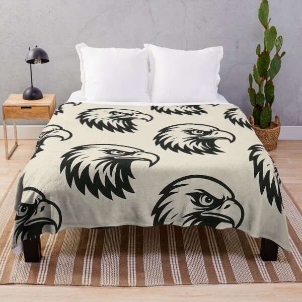 Item preview, Eagle Head Pattern – Bold Black and Beige Vintage Bird Design designed and sold by graphicnew.