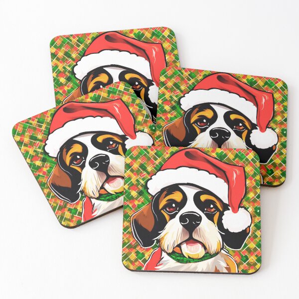 Item preview, Dog in a Santa Hat designed and sold by Zofia Sosnecka.