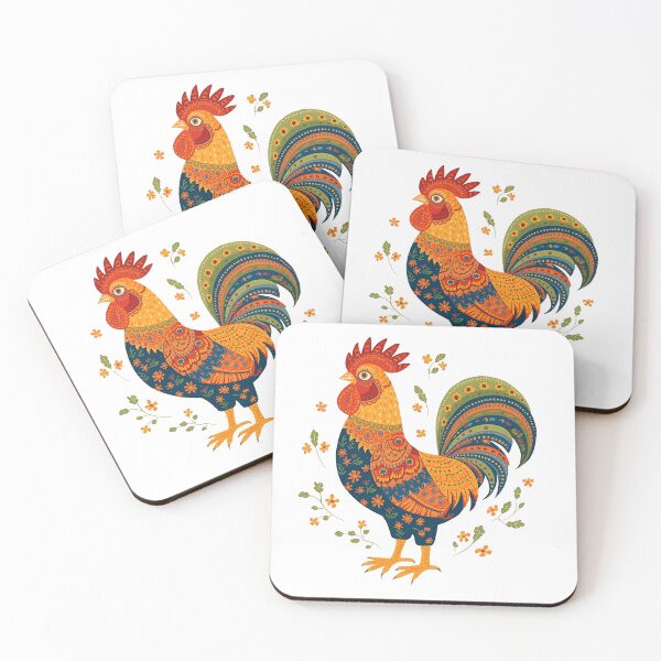 Item preview, Folk Rooster with Autumn Vibes – Polska Tradition in Warm Colours designed and sold by AmberWit.