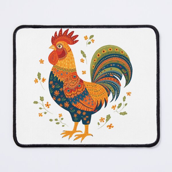 Item preview, Folk Rooster with Autumn Vibes – Polska Tradition in Warm Colours designed and sold by AmberWit.