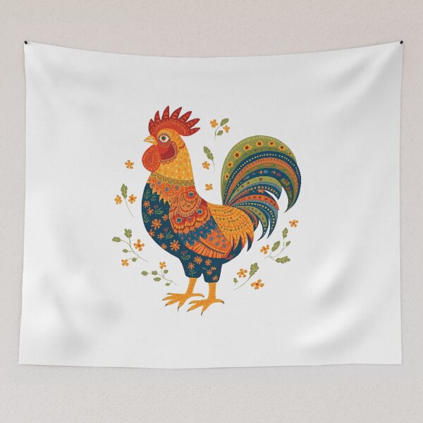 Item preview, Folk Rooster with Autumn Vibes – Polska Tradition in Warm Colours designed and sold by AmberWit.