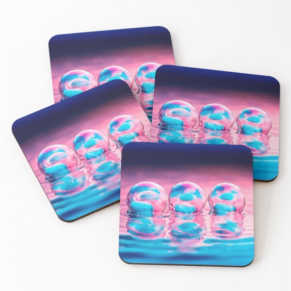 Item preview, Neon Pink and Blue Soap Bubbles Macro designed and sold by LanaGustavsson.