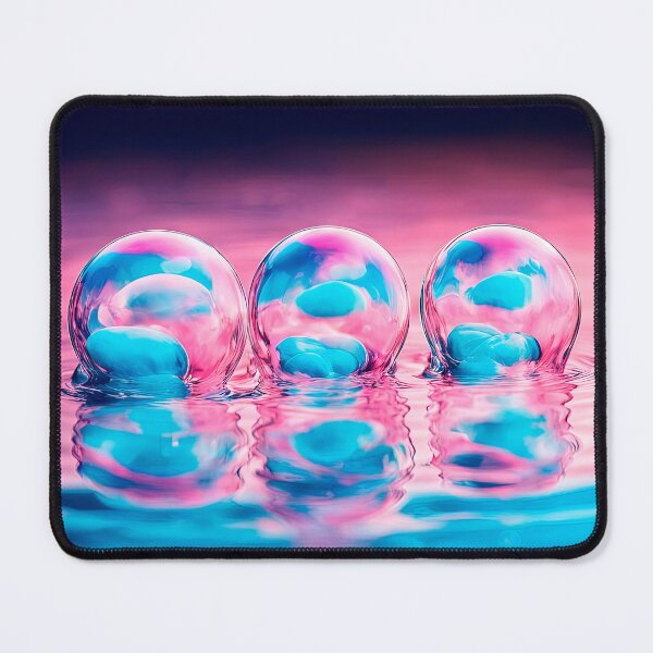Item preview, Neon Pink and Blue Soap Bubbles Macro designed and sold by LanaGustavsson.