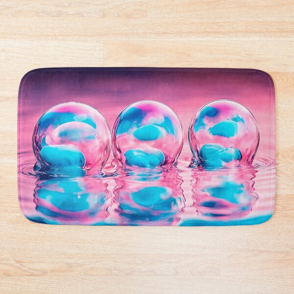 Item preview, Neon Pink and Blue Soap Bubbles Macro designed and sold by LanaGustavsson.