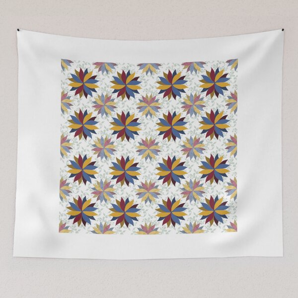 Item preview, 16 pointed star symmetry background ikat pattern. designed and sold by Dechaphopearsri.