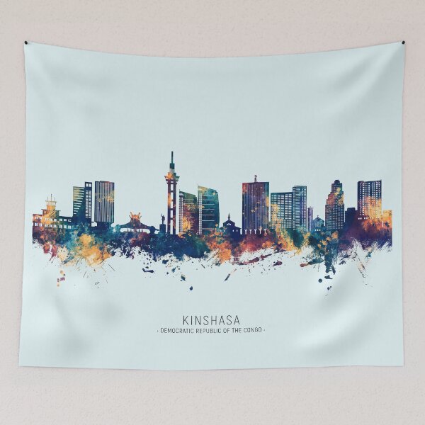 Item preview, Kinshasa Democratic Republic of the Congo Skyline designed and sold by ArtPrints.