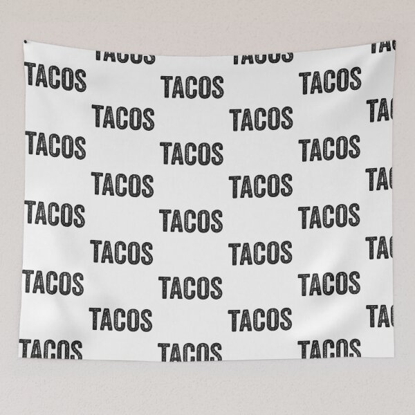 Item preview, TACOS Distressed Text – Grunge Food Lover Design designed and sold by The Sandy Design Store.