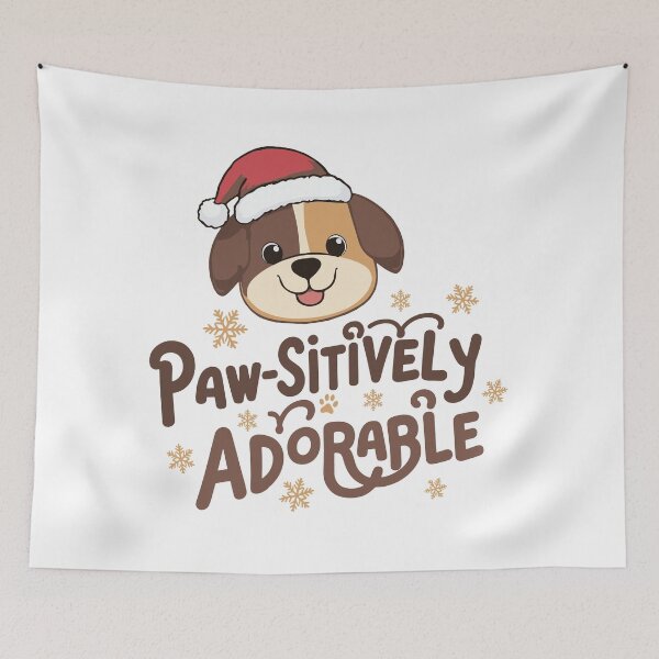Item preview, Paw-Sitively Adorable Holiday Dog T-Shirt Design designed and sold by DavidTeeStudio.