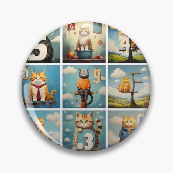 Item preview, Cats with Numbers | Numerals | Cat Illustration | Cat Art designed and sold by UnhingedBird.