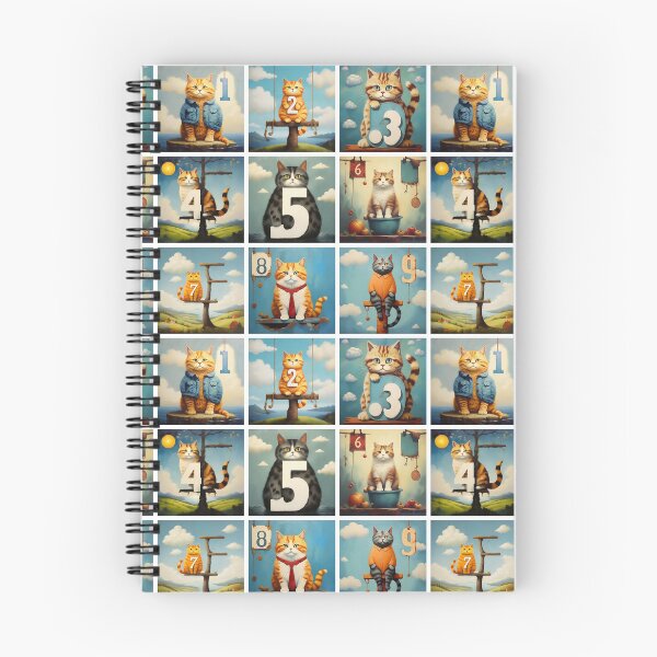 Item preview, Cats with Numbers | Numerals | Cat Illustration | Cat Art designed and sold by UnhingedBird.