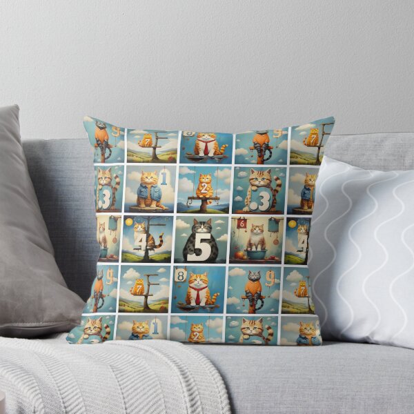 Item preview, Cats with Numbers | Numerals | Cat Illustration | Cat Art designed and sold by UnhingedBird.