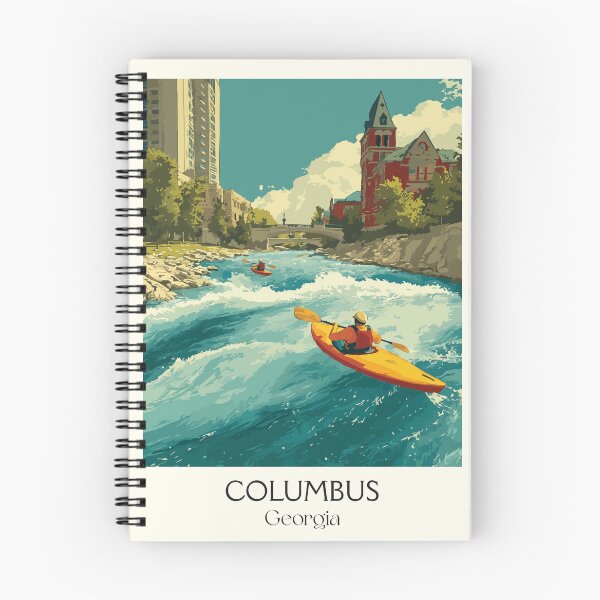 Item preview, Columbus Georgia Whitewater Kayaking Art Print designed and sold by TuncGK.