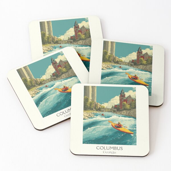 Item preview, Columbus Georgia Whitewater Kayaking Art Print designed and sold by TuncGK.