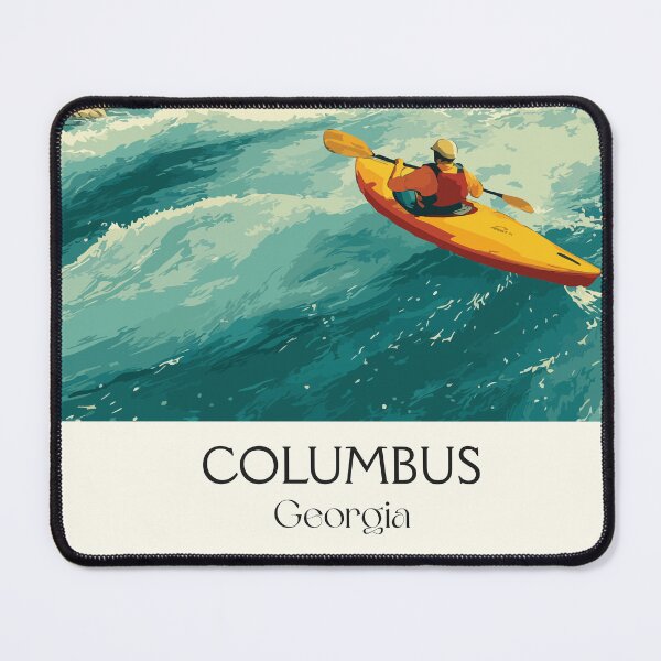 Item preview, Columbus Georgia Whitewater Kayaking Art Print designed and sold by TuncGK.