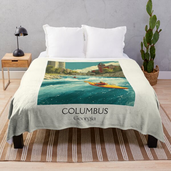 Item preview, Columbus Georgia Whitewater Kayaking Art Print designed and sold by TuncGK.
