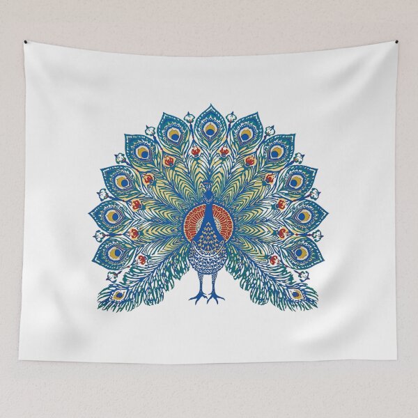 Item preview, Teal Peacock Mandala – Fusion of Folk and Boho Polish Art Turkusowy Paw Mandala – Połączenie Sztuki Ludowej i Boho designed and sold by AmberWit.