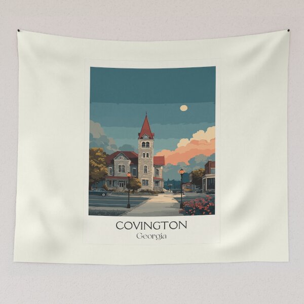 Item preview, Covington Georgia Historic Town Art Print designed and sold by TuncGK.