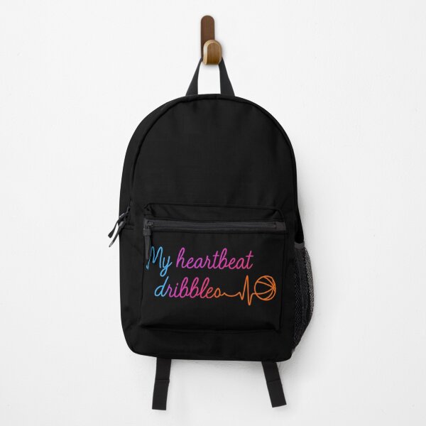 Item preview, My Heartbeat Dribbles – Neon Basketball Quote Design designed and sold by Bellassi.