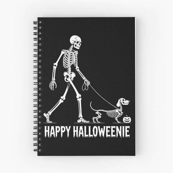Artikelvorschau, Happy Halloweenie Skelett Walking Dackel Hund Halloween entworfen und verkauft von Sunset4Bones.