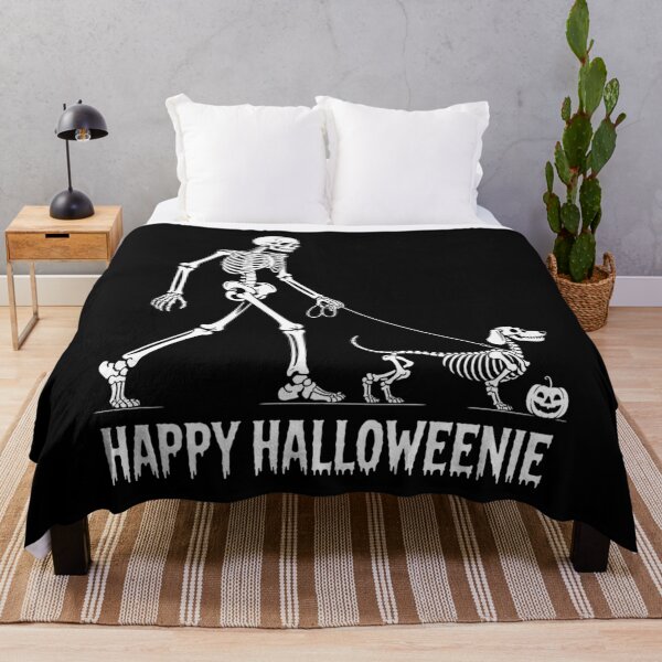 Item preview, Happy Halloweenie Skeleton Walking Dachshund Dog Halloween designed and sold by Sunset4Bones.