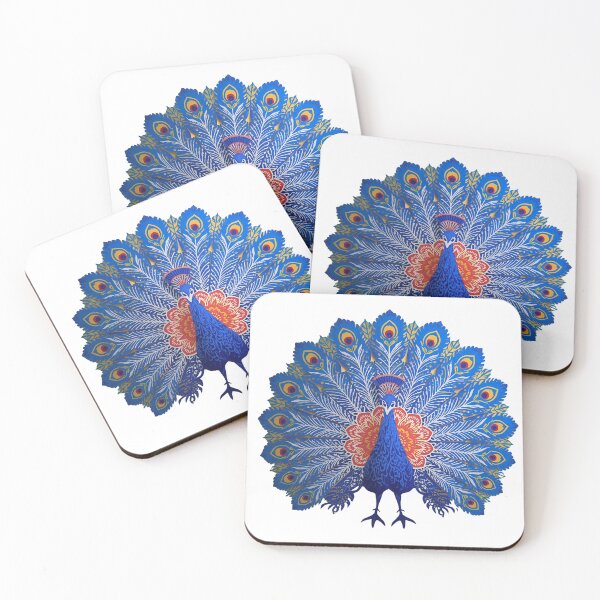 Item preview, Royal Blue Peacock – Elegant Folk Art Inspired by Polish Heritage Królewski Niebieski Paw – Elegancka Sztuka Ludowa z Polski designed and sold by AmberWit.