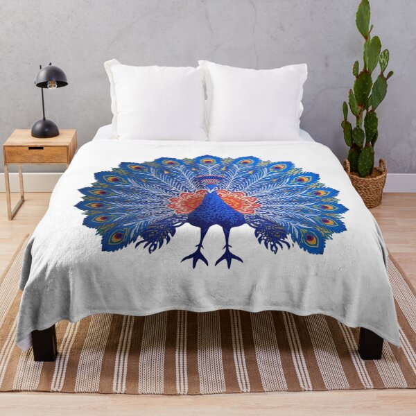 Item preview, Royal Blue Peacock – Elegant Folk Art Inspired by Polish Heritage Królewski Niebieski Paw – Elegancka Sztuka Ludowa z Polski designed and sold by AmberWit.