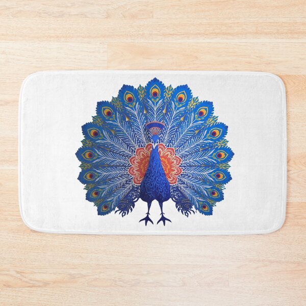 Item preview, Royal Blue Peacock – Elegant Folk Art Inspired by Polish Heritage Królewski Niebieski Paw – Elegancka Sztuka Ludowa z Polski designed and sold by AmberWit.