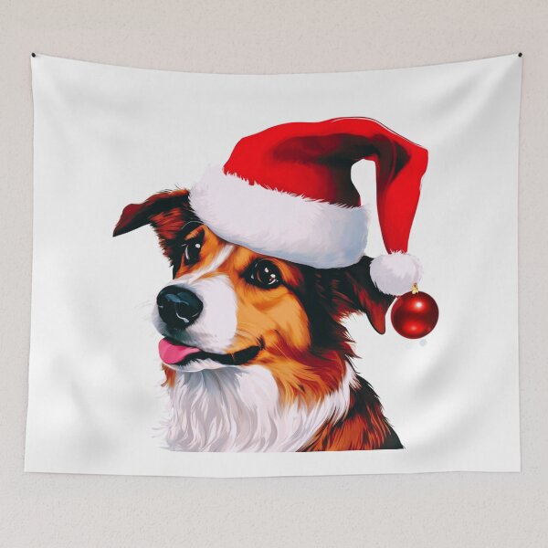 Item preview, Dog in a Santa Hat designed and sold by Zofia Sosnecka.