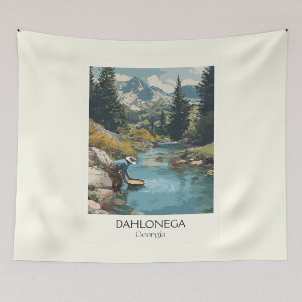 Item preview, Dahlonega Georgia Gold Rush Art Print designed and sold by TuncGK.