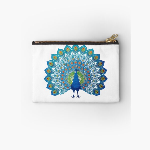 Item preview, Turquoise Peacock Illustration – Polish Folk Wycinanki Style Turkusowy Paw – Styl Polskich Wycinanek Ludowych designed and sold by AmberWit.