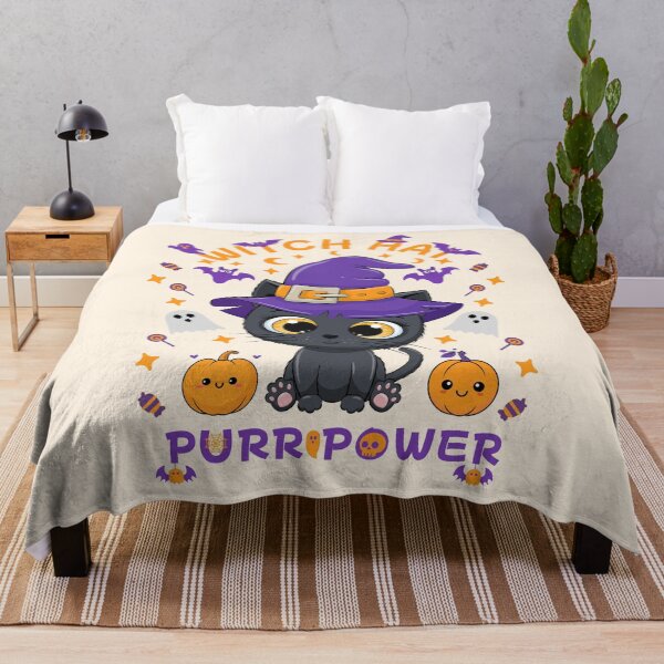 Item preview, Witch Hat Purripower – Cute Kawaii Black Cat Halloween Design designed and sold by DaVinciFeather.