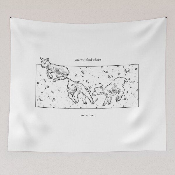 Item preview, You Will Find Where to Be Free – Dreamcore Sheep Illustration designed and sold by Ani.