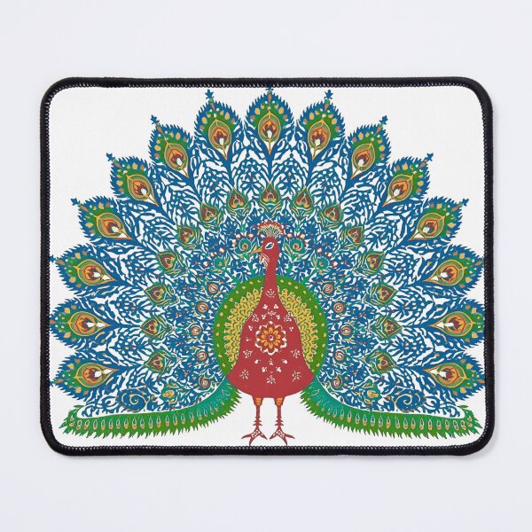 Item preview, Vibrant Red and Green Peacock Art – Inspired by Polish Wycinanki Folk Tradition Kolorowy Czerwono-Zielony Paw – Inspirowany Polską Tradycją Wycinanek designed and sold by AmberWit.