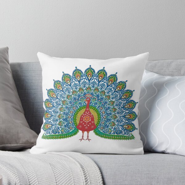 Item preview, Vibrant Red and Green Peacock Art – Inspired by Polish Wycinanki Folk Tradition Kolorowy Czerwono-Zielony Paw – Inspirowany Polską Tradycją Wycinanek designed and sold by AmberWit.
