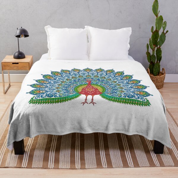 Item preview, Vibrant Red and Green Peacock Art – Inspired by Polish Wycinanki Folk Tradition Kolorowy Czerwono-Zielony Paw – Inspirowany Polską Tradycją Wycinanek designed and sold by AmberWit.