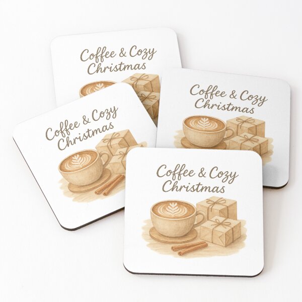 Item preview, Coffee & Cozy Christmas | Minimal Warm Holiday T-Shirt for Coffee Lovers designed and sold by Just You Tee | Say It Loud, Wear It Proud.