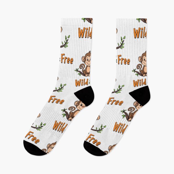 Item preview, Wild & Free – Happy monkey on a branch | Funny animal design for positive vibes designed and sold by ParaSiempreS.
