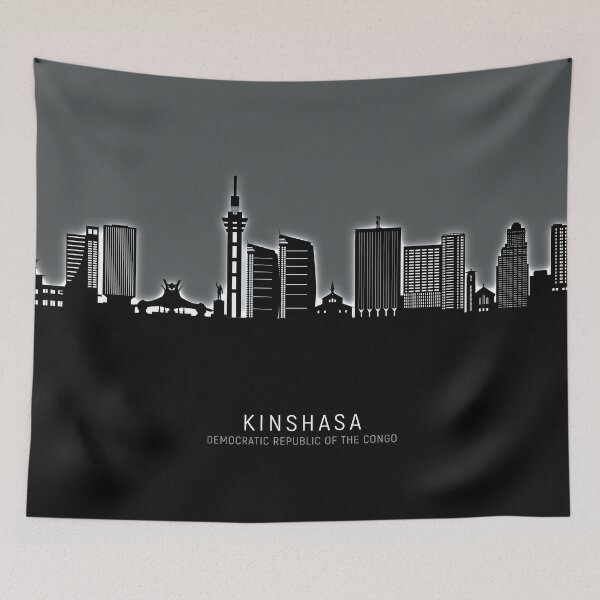 Item preview, Kinshasa Democratic Republic of the Congo Skyline designed and sold by ArtPrints.