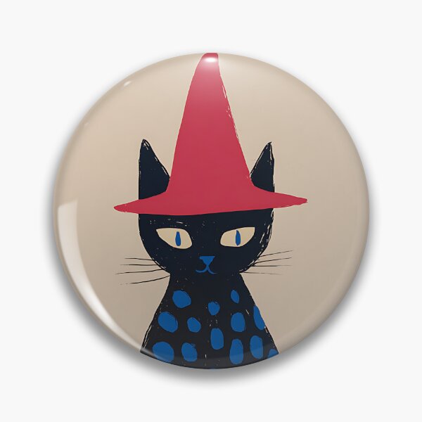 Item preview, Spooky Black Witchy Cat designed and sold by bapupa.