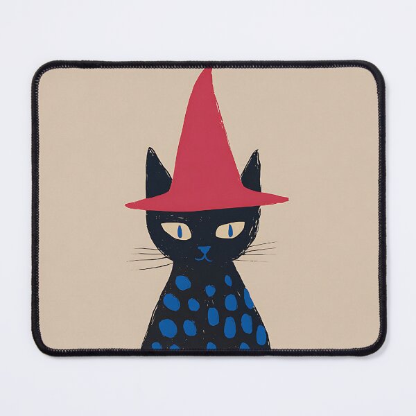 Item preview, Spooky Black Witchy Cat designed and sold by bapupa.