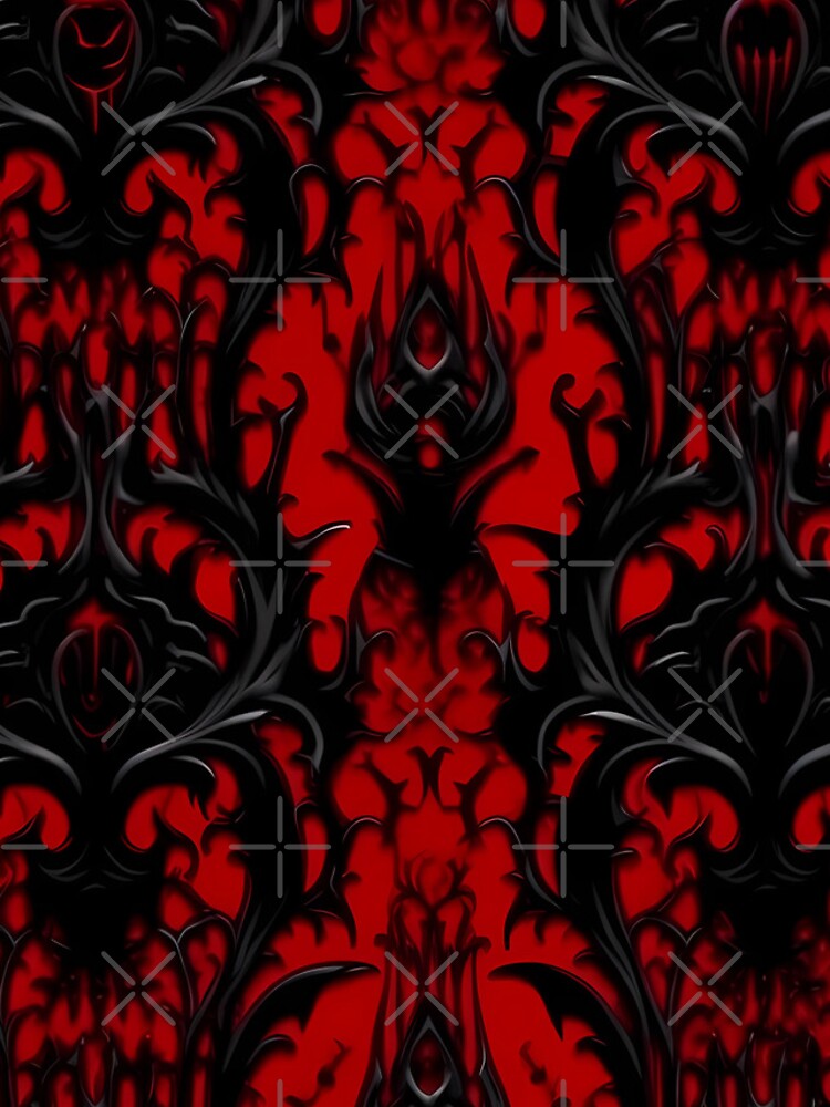 Thumbnail 5 of 5, iPhone Case, Gothic Pattern - Red and Black designed and sold by RWT-Design.