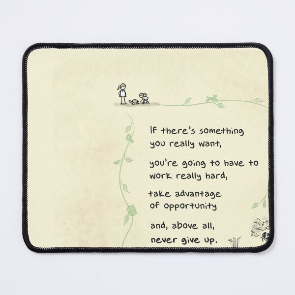 Item preview, Above all, never give up – a sketch about encouragement and perseverance. designed and sold by Sketchplanations.