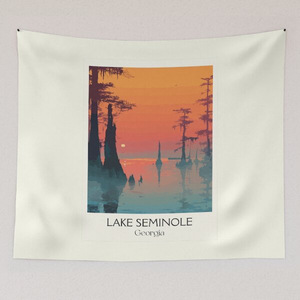 Item preview, Lake Seminole Georgia Sunset Art Print designed and sold by TuncGK.