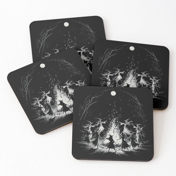 Item preview, Halloween witches dancing around a fire pagan wicca designed and sold by thewandswant.