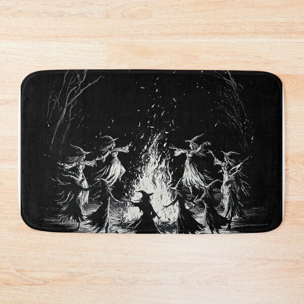 Item preview, Halloween witches dancing around a fire pagan wicca designed and sold by thewandswant.