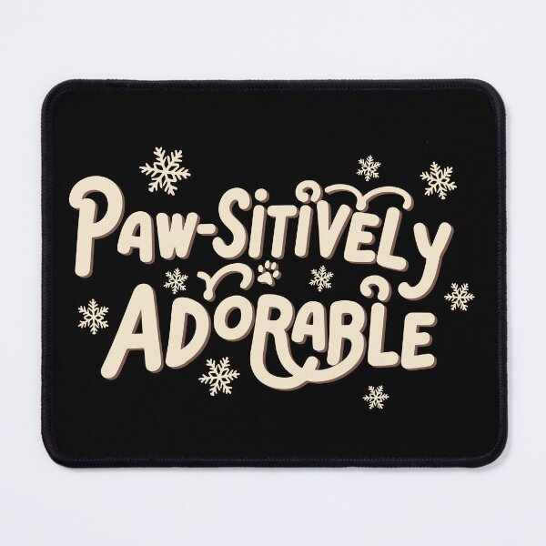 Item preview, Paw-Sitively Adorable Winter T-Shirt Design designed and sold by DavidTeeStudio.