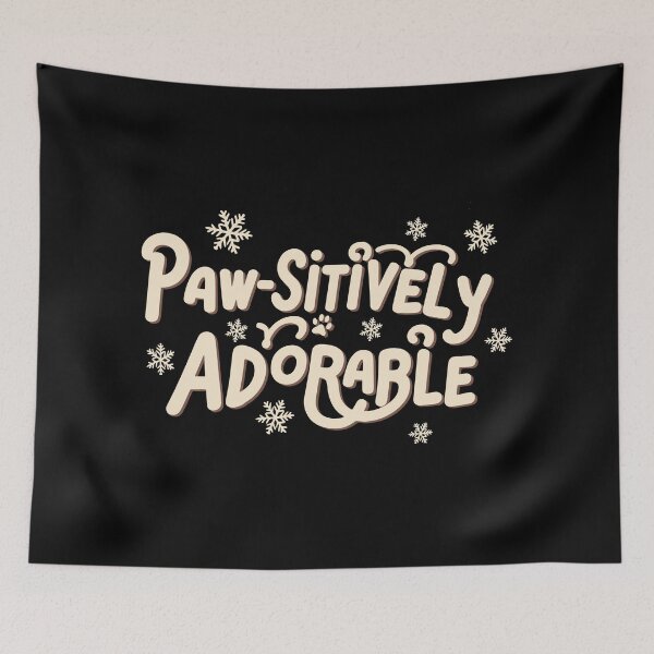 Item preview, Paw-Sitively Adorable Winter T-Shirt Design designed and sold by DavidTeeStudio.